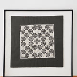 Midnight Vintage Hand Embroidered Textile Wall Art