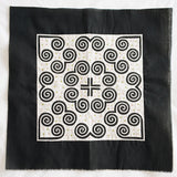 Midnight Vintage Hand Embroidered Textile Wall Art