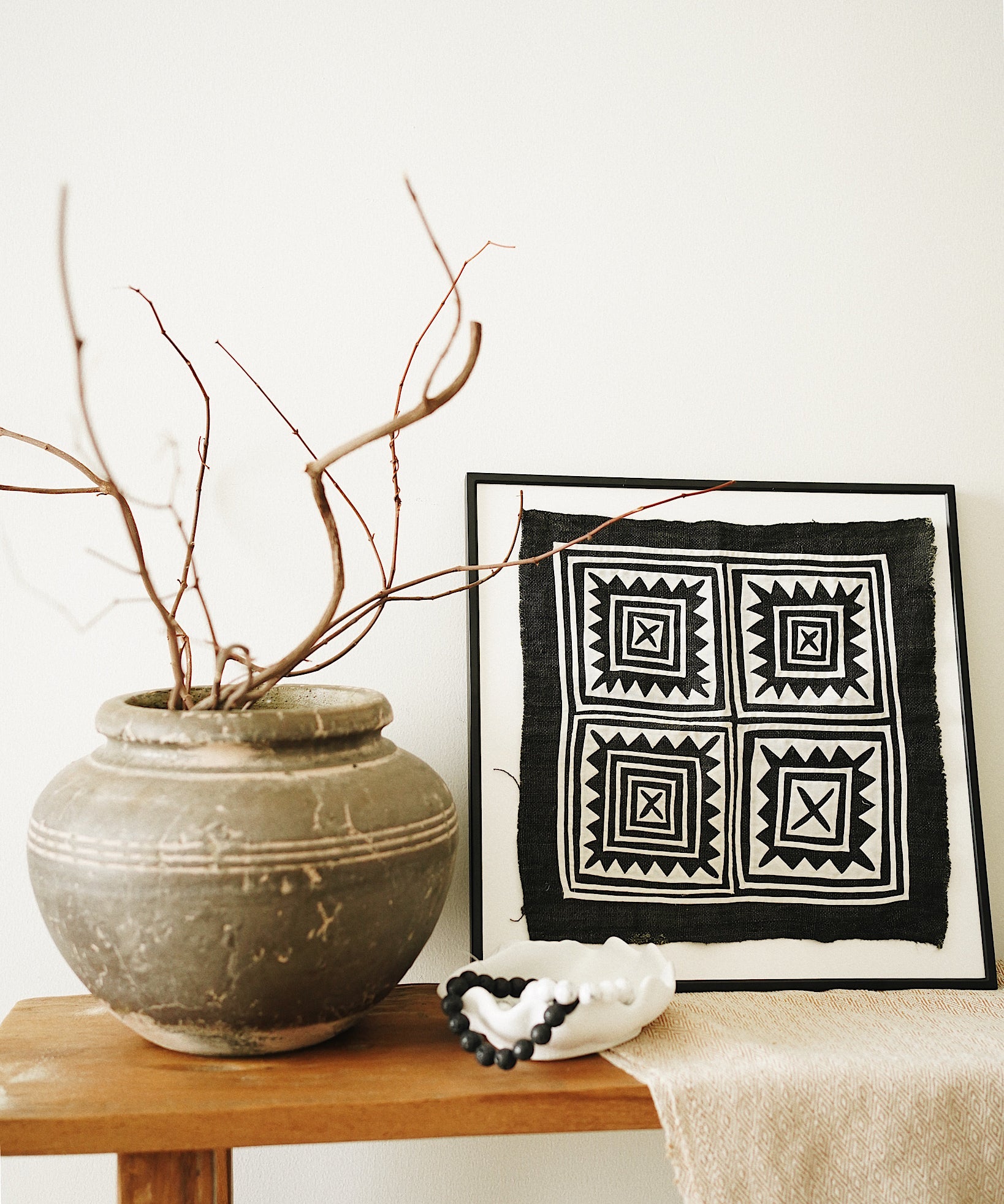 Naya Vintage Hand Embroidered Textile Wall Art